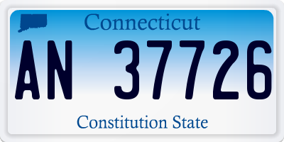 CT license plate AN37726