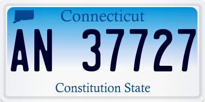 CT license plate AN37727