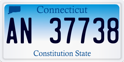 CT license plate AN37738