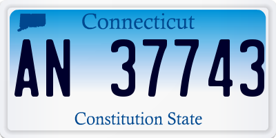 CT license plate AN37743