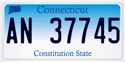 CT license plate AN37745