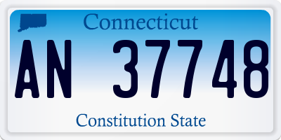CT license plate AN37748