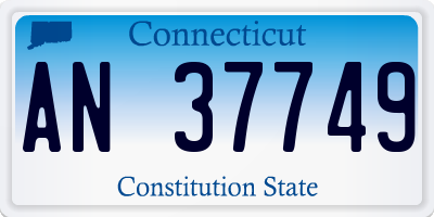 CT license plate AN37749