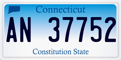 CT license plate AN37752
