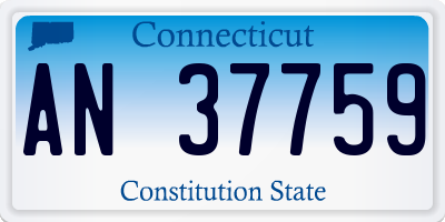 CT license plate AN37759