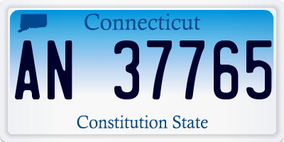 CT license plate AN37765