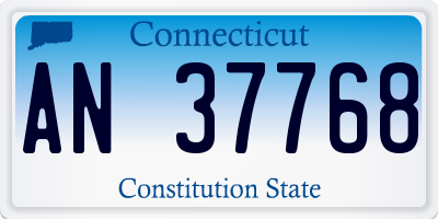 CT license plate AN37768