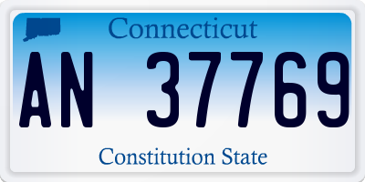 CT license plate AN37769