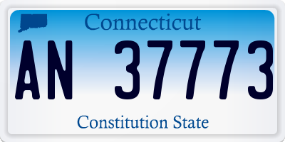 CT license plate AN37773