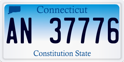 CT license plate AN37776