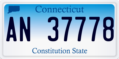 CT license plate AN37778