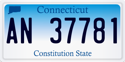 CT license plate AN37781
