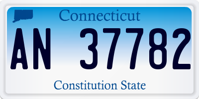 CT license plate AN37782