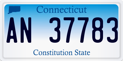 CT license plate AN37783