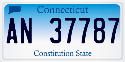 CT license plate AN37787
