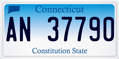 CT license plate AN37790