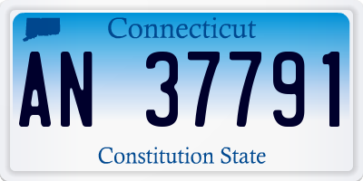CT license plate AN37791