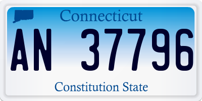 CT license plate AN37796