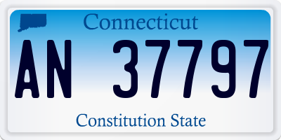 CT license plate AN37797