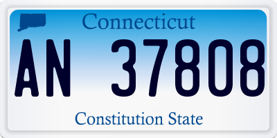 CT license plate AN37808