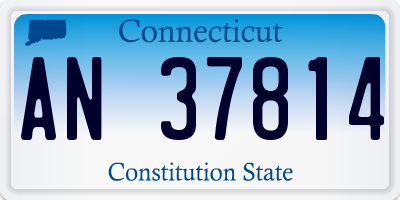 CT license plate AN37814