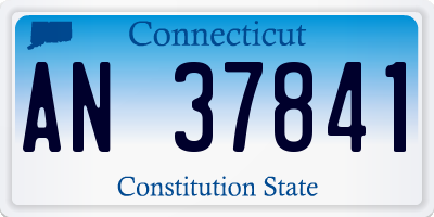 CT license plate AN37841