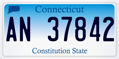 CT license plate AN37842