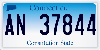 CT license plate AN37844
