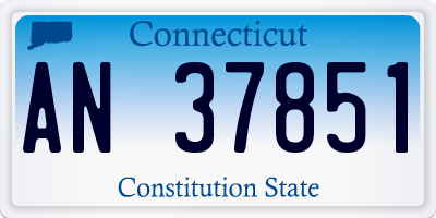 CT license plate AN37851