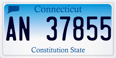 CT license plate AN37855