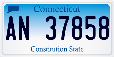 CT license plate AN37858