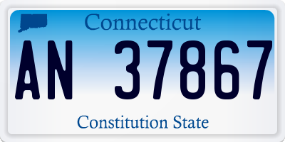 CT license plate AN37867