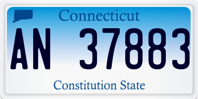 CT license plate AN37883