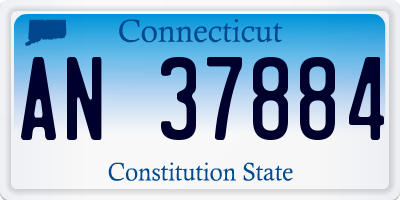CT license plate AN37884