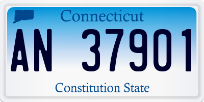 CT license plate AN37901