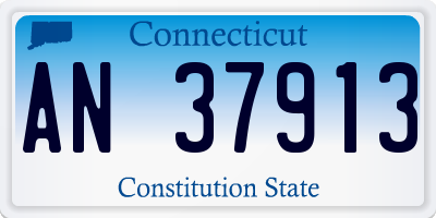CT license plate AN37913