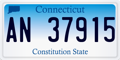 CT license plate AN37915