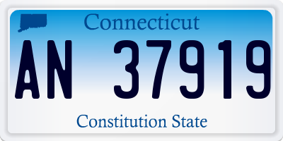 CT license plate AN37919