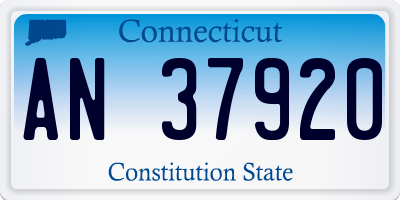 CT license plate AN37920