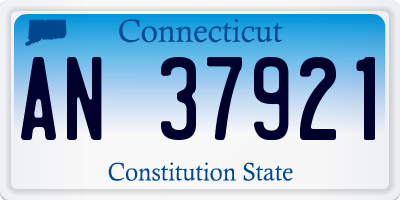CT license plate AN37921