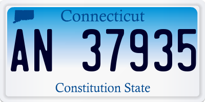 CT license plate AN37935