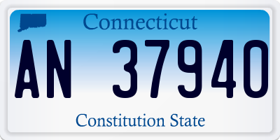 CT license plate AN37940