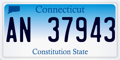 CT license plate AN37943
