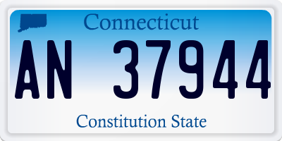 CT license plate AN37944