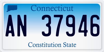 CT license plate AN37946