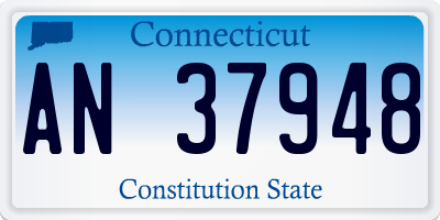 CT license plate AN37948
