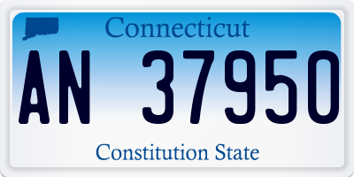 CT license plate AN37950
