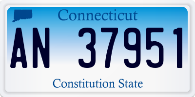 CT license plate AN37951