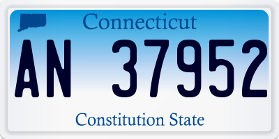 CT license plate AN37952