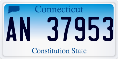 CT license plate AN37953